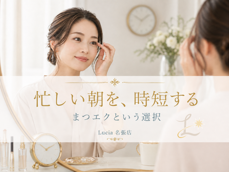 忙しい女性へ｜毎朝のアイメイクを時短できるまつエクの選び方をLucia名張店が解説